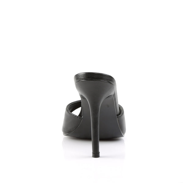 CLASSIQUE-01 Pantoletten Schwarz | Pleaser