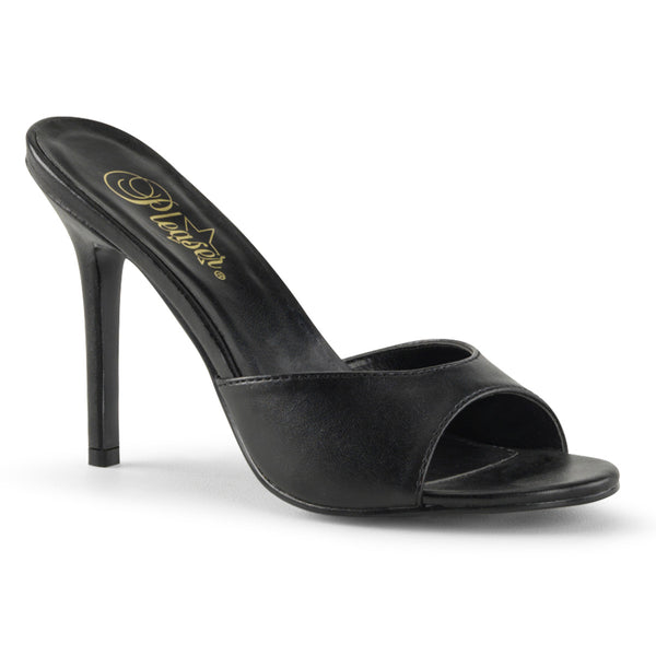 CLASSIQUE-01 Pantoletten Schwarz | Pleaser