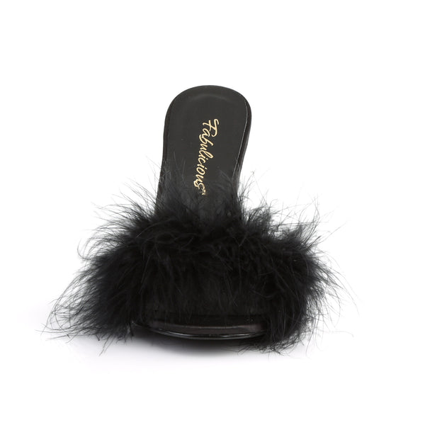 CLASSIQUE-01F Pantoletten - Schwarz von Fabulicious – Ansicht 2