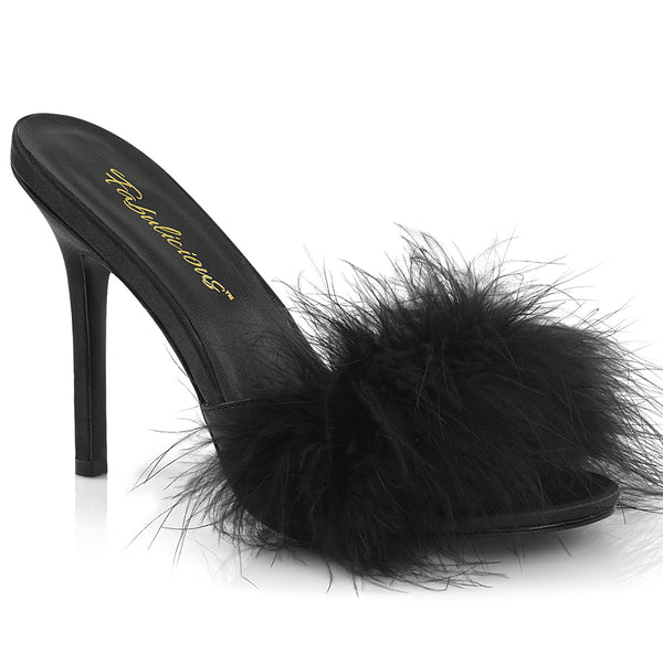 CLASSIQUE-01F Pantoletten - Schwarz EUR 38 | Fabulicious SALE