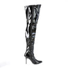 CLASSIQUE-3000 Overknee Stiefel - Lack Schwarz von Pleaser – Ansicht 5
