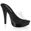 COCKTAIL-501 Plateau Pantoletten Schwarz/Transparent von Fabulicious