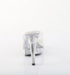COCKTAIL-501RSI Plateau Pantoletten Glitzer Silber von Fabulicious – Ansicht 4