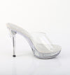 COCKTAIL-501RSI Plateau Pantoletten Glitzer Silber von Fabulicious – Ansicht 5