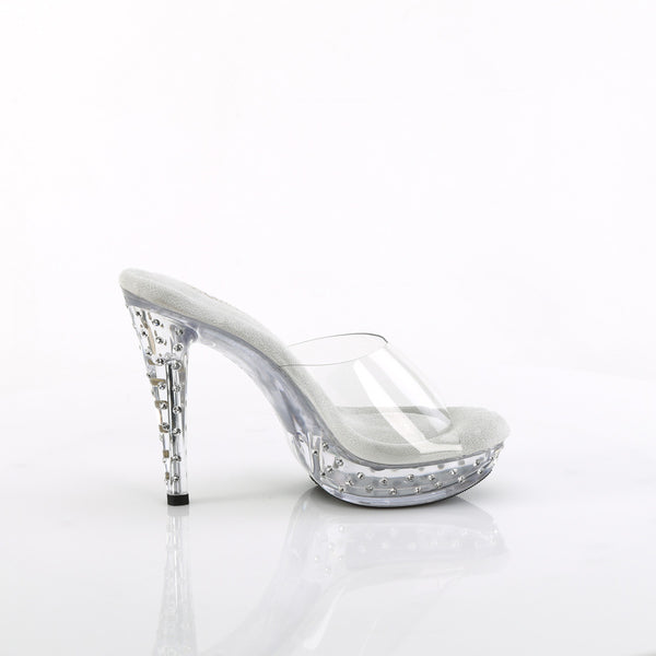 COCKTAIL-501SDT Plateau Pantoletten Transparent | Fabulicious