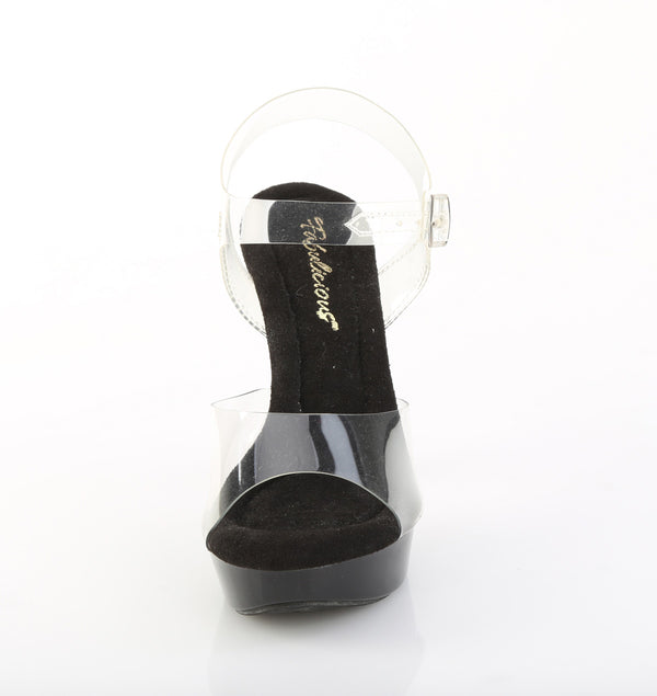 COCKTAIL-508 Plateau Sandaletten Schwarz Lack von Fabulicious – Ansicht 2