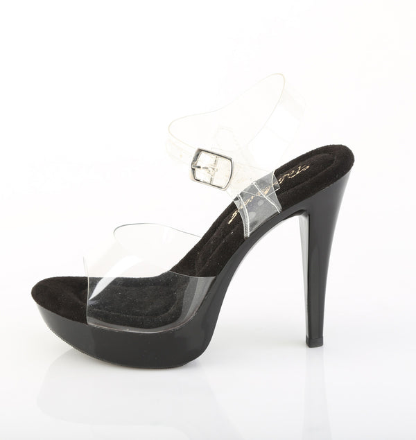 COCKTAIL-508 Plateau Sandaletten Schwarz Lack von Fabulicious – Ansicht 3