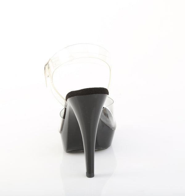 COCKTAIL-508 Plateau Sandaletten Schwarz Lack von Fabulicious – Ansicht 4