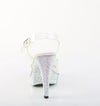 COCKTAIL-508DM Plateau Sandaletten Glitzer Silber von Fabulicious – Ansicht 4