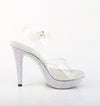 COCKTAIL-508DM Plateau Sandaletten Glitzer Silber von Fabulicious – Ansicht 5