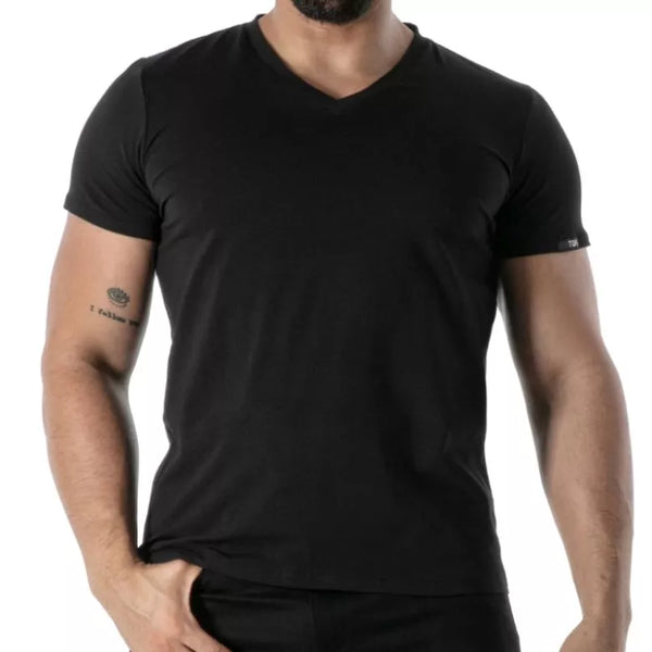 Schwarzes Colorful-T-Shirt von TOF Paris – Ansicht 3