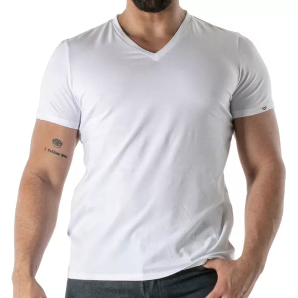 Weißes Colorful-T-Shirt von TOF Paris – Ansicht 2