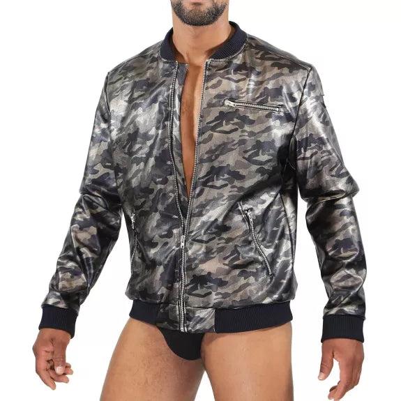 Bomberjacke Braun-Camouflage - zeitloser Midseason-Style | TOF Paris