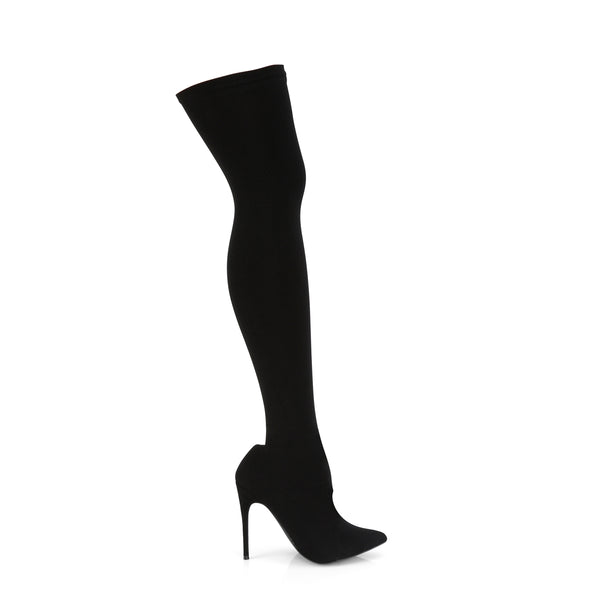 COURTLY-3005 Overknee Stiefel Schwarz von Pleaser – Ansicht 5