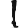 COURTLY-3005 Overknee Stiefel Schwarz von Pleaser