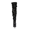 COURTLY-3011 Overknee Stiefel Schwarz von Pleaser – Ansicht 4