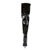 COURTLY-3012 Overknee Stiefel Lack Schwarz von Pleaser – Ansicht 4