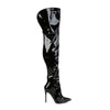 COURTLY-3012 Overknee Stiefel Lack Schwarz von Pleaser – Ansicht 5