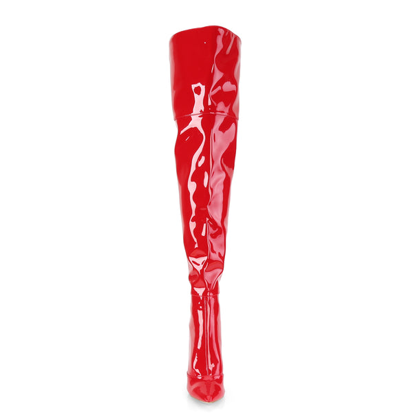COURTLY-3012 Overknee Stiefel Rot Lack von Pleaser – Ansicht 2
