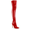 COURTLY-3012 Overknee Stiefel Rot Lack von Pleaser