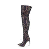 COURTLY-3015 Overknee Stiefel Schwarz von Pleaser – Ansicht 3