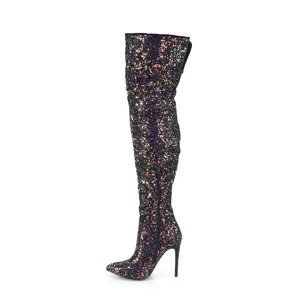 COURTLY-3015 Overknee Stiefel Schwarz von Pleaser – Ansicht 3