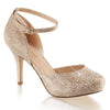 COVET-03 Pumps - Nude Glitter EUR 41 | Fabulicious SALE