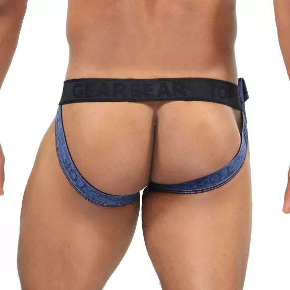 Jockstrap Jeans-Cowboy-Style mit Push-Up & abnehmbarer Seitentasche | TOF Paris