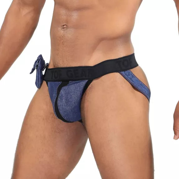Jockstrap Jeans-Cowboy-Style mit Push-Up & abnehmbarer Seitentasche | TOF Paris