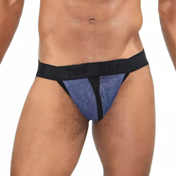 Jockstrap Jeans-Cowboy-Style mit Push-Up & abnehmbarer Seitentasche | TOF Paris