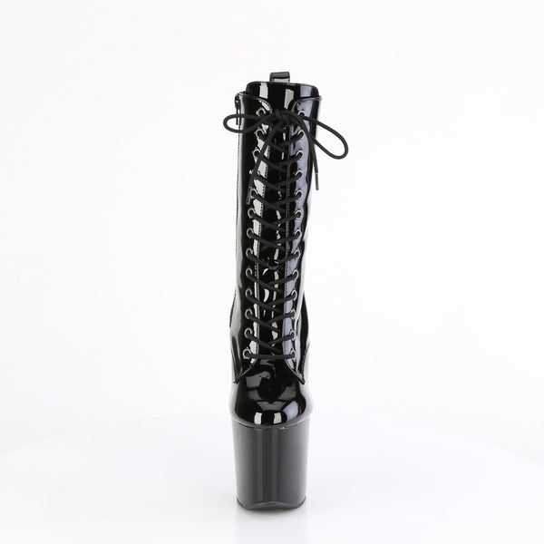 CRAZE-1040 Plateau Pony Stiefeletten - Schwarz Lack von Pleaser – Ansicht 2