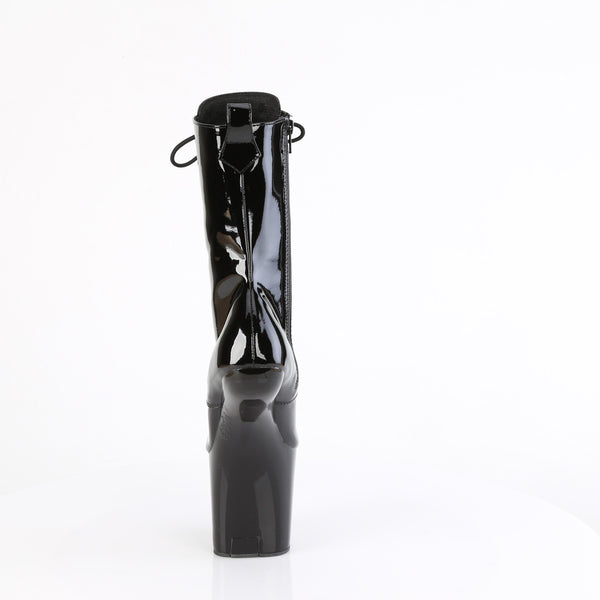 CRAZE-1040 Plateau Pony Stiefeletten - Schwarz Lack von Pleaser – Ansicht 4