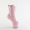 CRAZE-1040 Plateau Pony Stiefeletten - Rosa Lack von Pleaser – Ansicht 5