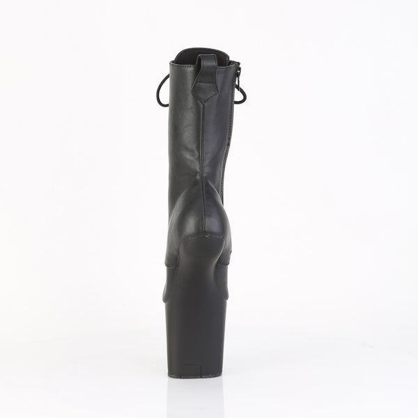 CRAZE-1040 Plateau Pony Stiefeletten - Schwarz Matt von Pleaser – Ansicht 4