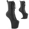 CRAZE-1040 Plateau Pony Stiefeletten - Schwarz Matt von Pleaser