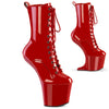 CRAZE-1040 Plateau Stiefeletten - Rot Lack von Pleaser