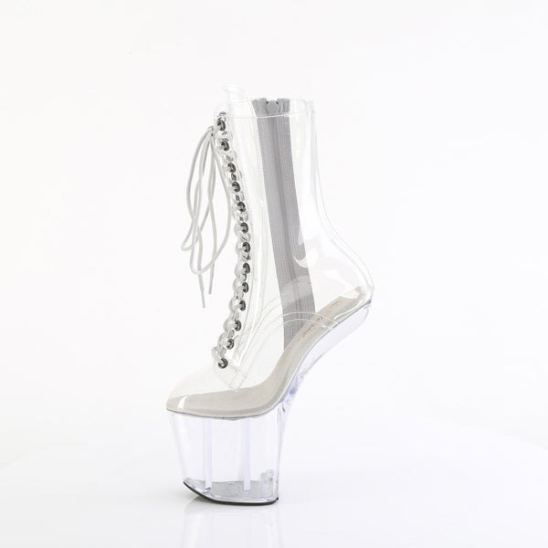 CRAZE-1040C Plateau Pony Stiefeletten - PVC durchsichtig von Pleaser – Ansicht 3