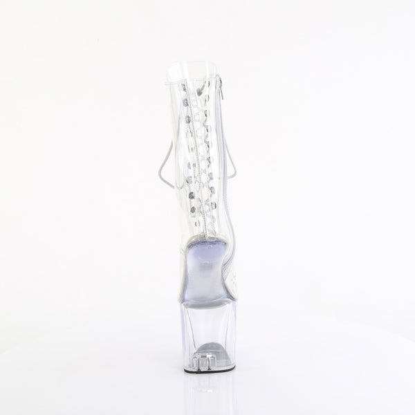 CRAZE-1040C Plateau Pony Stiefeletten - PVC durchsichtig von Pleaser – Ansicht 4