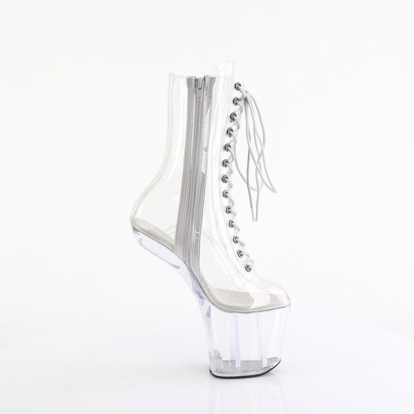 CRAZE-1040C Plateau Pony Stiefeletten - PVC durchsichtig von Pleaser – Ansicht 5