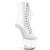 CRAZE-1040C Plateau Pony Stiefeletten - PVC durchsichtig von Pleaser