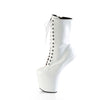 CRAZE-1040TT Plateau Pony Stiefeletten - Braun/Weiß Lack von Pleaser – Ansicht 3