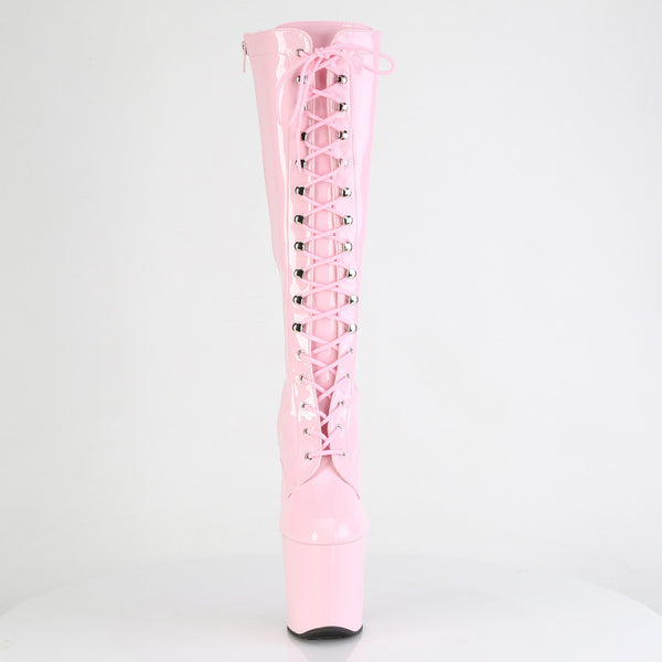 CRAZE-2023 Plateau Pony Stiefel - Rosa Lack von Pleaser – Ansicht 2