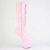 CRAZE-2023 Plateau Pony Stiefel - Rosa Lack von Pleaser – Ansicht 5