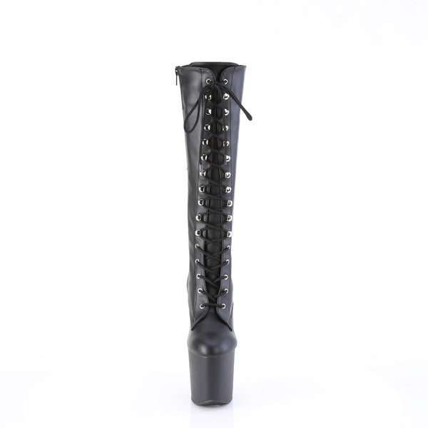 CRAZE-2023 Plateau Pony Stiefel - Schwarz Matt von Pleaser – Ansicht 2
