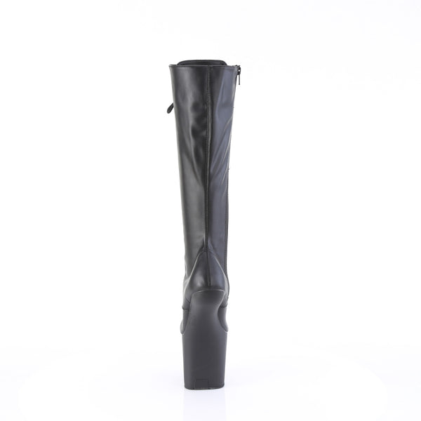 CRAZE-2023 Plateau Pony Stiefel - Schwarz Matt von Pleaser – Ansicht 4