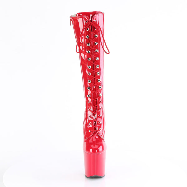 CRAZE-2023 Plateau Stiefel - Rot Lack von Pleaser – Ansicht 2