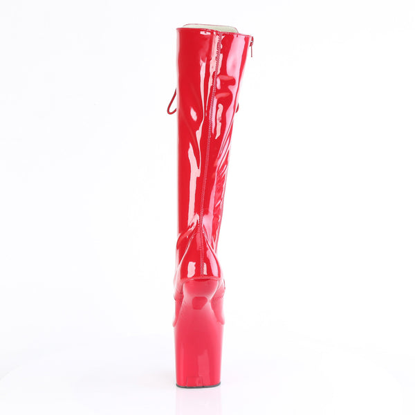 CRAZE-2023 Plateau Stiefel - Rot Lack von Pleaser – Ansicht 4