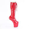 CRAZE-2023 Plateau Stiefel - Rot Lack von Pleaser – Ansicht 5