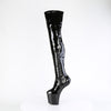 CRAZE-3000 Plateau Pony Overknee Stiefel - Schwarz Lack von Pleaser – Ansicht 3