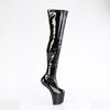 CRAZE-3000 Plateau Pony Overknee Stiefel - Schwarz Lack von Pleaser – Ansicht 5